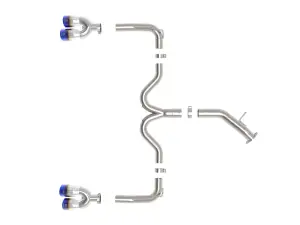Afe - Advance Flow Engineering - 49-37039-L | aFe Power Takeda 3 To 2-1/2 Inch, 304 Stainless Steel Axle-Back Exhaust System With Blue Flame Tips For Kia Forte GT L4-1.6L (t) - Image 4