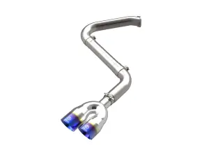 49-37045-L | aFe Power Takeda 3 Inch 304 Stainless Steel Axle-Back Exhaust System With Blue Flame Tip For Hyundai Elantra N Line L4-1.6L (t)
