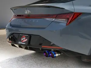 Afe - Advance Flow Engineering - 49-37045-L | aFe Power Takeda 3 Inch 304 Stainless Steel Axle-Back Exhaust System With Blue Flame Tip For Hyundai Elantra N Line L4-1.6L (t) - Image 3