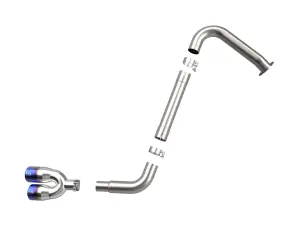 Afe - Advance Flow Engineering - 49-37045-L | aFe Power Takeda 3 Inch 304 Stainless Steel Axle-Back Exhaust System With Blue Flame Tip For Hyundai Elantra N Line L4-1.6L (t) - Image 4
