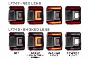 Morimoto - LF746 | Morimoto XB LED Low Profile Tail Lights For Jeep Wrangler JL | Smoked - Image 3