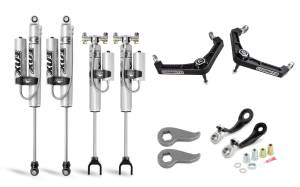 110-P1380 | Cognito 3 Inch Premier Billet Upper Control Arm Leveling Kit with Fox 2.0 Performance Series Remote Reservior Shocks For Chevrolet Silverado / GMC Sierra 2500/3500 2WD/4WD
