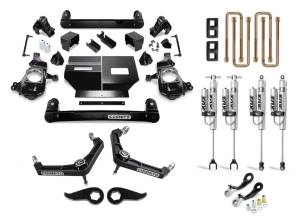 110-P1387 | Cognito 5 Inch Performance Billet Upper Control Arm Lift Kit With Fox PSRR 2.0 Shocks For Chevrolet Silverado / GMC Sierra 2500/3500 2WD/4WD