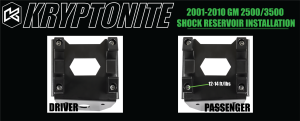 Kryptonite - KRSM10-46 | Kryptonite Remote Reservoir Mount Kit For 2001–2010 Chevy/GMC HD Trucks & 2002–2009 Hummer H2 - 46MM Diameter Reservoir - Image 4