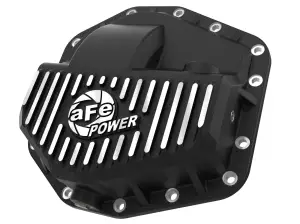 46-71480B | aFe Power Street Series Front Differential Cover, Black With Machined Fins For Ford F-250 / F-350 (Dana M235)