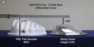 PML Covers - 6027-B | PML Covers GM 8.875 12 Bolt Car Rear Differential Cover For Ford Camaro / Chevelle / El Camino / Monte Carlo / Nova | Black Powder Coated - Image 2
