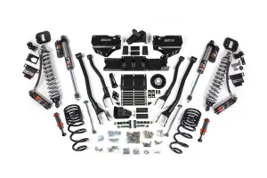BDS Suspension - BDS2138PESB | BDS Suspension 4 Inch Extended Travel 4-Link Lift Kit For Ram 2500 4WD Diesel | Coilover & Fox 2.0 Hydro Bump Stop | Fox 2.5 Performance Elite Shocks - Image 1