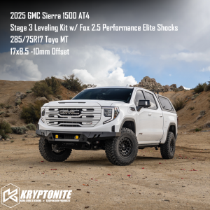 Kryptonite - KR19STAGE3FOXPE-4X | Kryptonite Stage 3 Leveling Kit With Fox Performance Elite Shocks For Chevrolet Silverado Trail Boss / GMC Sierra 1500 AT4 | 6 Lug - Image 8