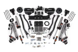 BDS1692PESB | BDS Suspension 6 Inch Lift Kit With 4 Link & Fox 2.5 Performance Elite Coilover Conversion For Ram 3500 4WD Diesel | Rear Lift 5 Inch Block Kit Without Overload | Fox 2.0 Hydro Bump Stop | 8 Bolt Indexing Ring