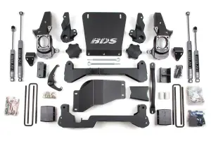 BDS1818H | BDS Suspension 7 Inch Lift Kit For Chevrolet Silverado / GMC Sierra 2500HD / 3500HD 4WD | Rear 5 Inch Lift Block Kit | Narrow Track Knuckle | NX2 Nitro Series Shocks