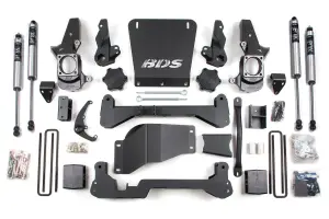 BDS189FS | BDS Suspension 7 Inch Lift Kit For Chevrolet Silverado / GMC Sierra 2500HD / 3500HD 4WD | Rear 5 Inch Lift Block Kit | Standard Track Knuckle | Fox 2.0 Performance Series Shocks