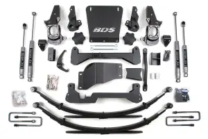 BDS190H | BDS Suspension 7 Inch Lift Kit For Chevrolet Silverado / GMC Sierra 2500HD / 3500HD 4WD | Rear Leaf Springs | Standard Track Knuckle | NX2 Nitro Series Shocks