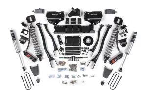 BDS2157PPS | BDS Suspension 4 Inch Extended Travel Lift Kit With 4-Link For Ram 3500 4WD Diesel | Coilover / Rubber Bump Stop | Rear 2 Inch Lift Block Kit Without Overload | Fox 2.5 Performance Series HTO Shocks