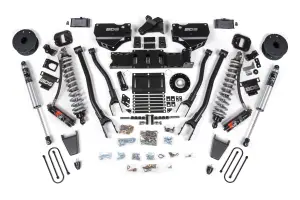 BDS2159PPS | BDS Suspension 4 Inch Extended Travel Lift Kit With 4-Link For Ram 3500 4WD Diesel | Coilover / Rubber Bump Stop | Rear 3 Inch Lift Block Kit With OE Air Assist | Fox 2.5 Performance Series HTO Shocks