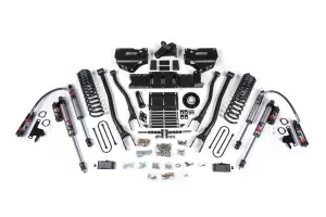 BDS2161FPE | BDS Suspension 4 Inch Extended Travel Lift Kit With 4-Link For Ram 3500 4WD Gas | Rear 3 Inch Lift Block Kit With Overload | Fox 2.5 Performance Elite Shocks