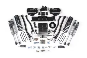 BDS2161PS | BDS Suspension 4 Inch Extended Travel Lift Kit With 4-Link For Ram 3500 4WD Gas | Rear 3 Inch Lift Block Kit With Overload | Fox 2.5 Performance Series HTO Shocks