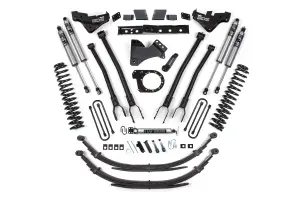 BDS2253FPS | BDS Suspension 7 Inch Lift Kit With 4 Link For Ford F-250 / F-350 Super Duty 4WD Diesel | Rear Lift Leaf Springs | Fox 2.5 Performance Series HTO Shocks