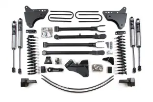 BDS340FS | BDS Suspension 6 Inch Lift Kit With 4-Link For Ford F-250 / F-350 Super Duty 4WD Gas | Rear Lift 3 Inch Block Kit & Add-A-Leaf With Overload | Fox 2.0 Performance Series Shocks