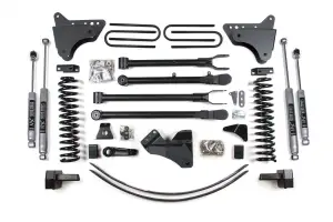 BDS355H | BDS Suspension 6 Inch Lift Kit With 4-Link For Ford F-250 / F-350 Super Duty 4WD Diesel | Rear Lift 3 Inch Block Kit & Add-A-Leaf Without Overload | NX2 Nitro Series Shocks