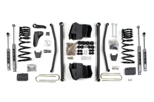 BDS641H | BDS Suspension 8 Inch Lift Kit With Long Arm For Ram 2500 / 3500 4WD Diesel | Rear Lift Block Kit With 4 Inch Axle | Automatic Transmission | NX2 Nitro Series Shocks