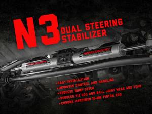Rough Country - 8749430 | Rough Country N3 Steering Stabilizer Dual, 2.5-8 Inch Lifted For Ram 2500/3500 - Image 4