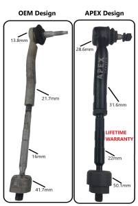 Apex Chassis - KIT300 | Apex Chassis Heavy Duty Tie Rod Kits Left & Right For Ford Bronco (2021-2025) | TR220 / TR221 - Image 6