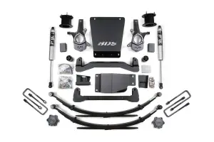BDS703FS | BDS Suspension 4.5 Inch Lift Kit For Chevrolet Silverado / GMC Sierra 1500 4WD | Rear Leaf Springs | Fox 2.0 Performance Series Shocks