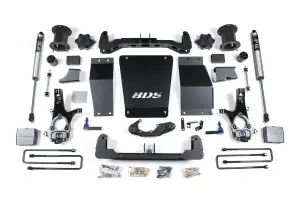 BDS706FS | BDS Suspension 6.5 Inch Lift Kit For Chevrolet Silverado / GMC Sierra 1500 4WD | Rear Lift 4 Inch Block Kit | Cast Steel Factory Control Arm | Fox 2.0 Performance Series Shocks