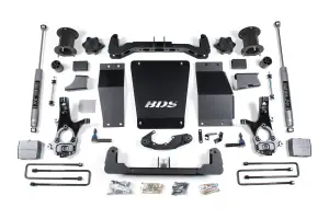 BDS706H | BDS Suspension 6.5 Inch Lift Kit For Chevrolet Silverado / GMC Sierra 1500 4WD | Rear Lift 4 Inch Block Kit | Cast Steel Factory Control Arm | NX2 Nitro Series Shocks