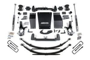 BDS709H | BDS Suspension 6.5 Inch Lift Kit For Chevrolet Silverado / GMC Sierra 1500 4WD | Rear Leaf Springs | Aluminum / Stamped Steel Factory Control Arm | NX2 Nitro Series Shocks