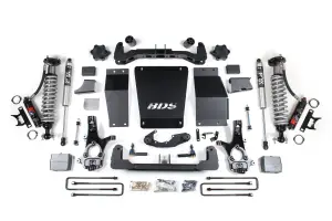 BDS711PSS | BDS Suspension 6 Inch Lift Kit With Fox 2.5 Performance Elite Coilover For Chevrolet Silverado / GMC Sierra 1500 4WD | Rear Lift Block Kit | Aluminum / Stamped Steel Factory Control Arm | Fox 2.0 Performance Series Shocks