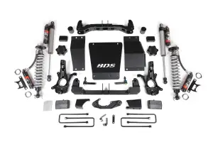 BDS712PES | BDS Suspension 4 Inch Lift Kit With Fox 2.5 Performance Elite Coilover For Chevrolet Silverado / GMC Sierra 1500 4WD | Rear Lift Block Kit | Cast Steel Factory Control Arm | Fox 2.5 Performance Elite Shocks