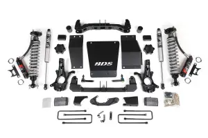 BDS712PSS | BDS Suspension 4 Inch Lift Kit With Fox 2.5 Performance Elite Coilover For Chevrolet Silverado / GMC Sierra 1500 4WD | Rear Lift Block Kit | Cast Steel Factory Control Arm | Fox 2.0 Performance Series Shocks