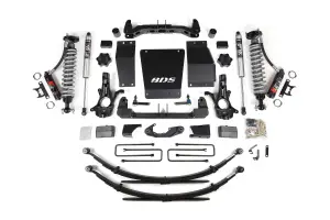 BDS716PSS | BDS Suspension 4 Inch Lift Kit With Fox 2.5 Performance Elite Coilover For Chevrolet Silverado / GMC Sierra 1500 4WD | Rear Leaf Springs | Aluminum / Stamped Steel Factory Control Arm | Fox 2.0 Performance Series Shocks