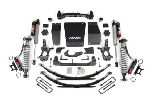 BDS718PES | BDS Suspension 6 Inch Lift Kit With Fox 2.5 Performance Elite Coilover For Chevrolet Silverado / GMC Sierra 1500 4WD | Rear Leaf Springs | Aluminum / Stamped Steel Factory Control Arm | Fox 2.5 Performance Elite Shocks