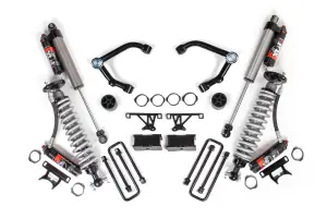 BDS758PES | BDS Suspension 3 Inch Lift Kit With Fox 2.5 Performance Elite Coilover For Chevrolet Silverado / GMC Sierra 1500 4WD | Aluminum / Stamped Steel Factory Control Arm | Fox 2.5 Performance Elite Shocks