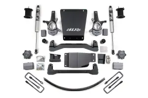BDS795FS | BDS Suspension 6 Inch Lift Kit For Chevrolet Silverado / GMC Sierra 1500 4WD | Rear Lift Block Kit & Add-A-Leaf | Fox 2.0 Performance Series Shocks