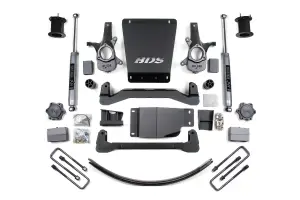 BDS795H | BDS Suspension 6 Inch Lift Kit For Chevrolet Silverado / GMC Sierra 1500 4WD | Rear Lift Block Kit & Add-A-Leaf | NX2 Nitro Series Shocks