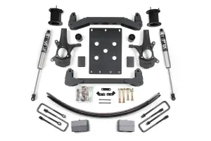 BDS797FS | BDS Suspension 6 Inch Lift Kit For Chevrolet Silverado / GMC Sierra 1500 2WD | Rear Lift Block Kit & Add-A-Leaf | Fox 2.0 Performance Series Shocks