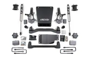 BDS799FS | BDS Suspension 4.5 Inch Lift Kit For Chevrolet Silverado / GMC Sierra 1500 4WD | Rear Lift Block Kit | Fox 2.0 Performance Series Shocks