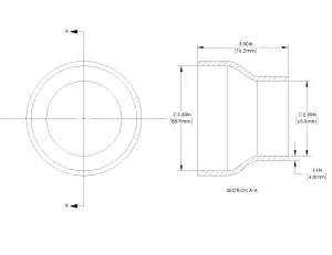 Afe - Advance Flow Engineering - 59-00204 | aFe Power Universal Products Coupler Kit, (3-1/2 x 2-1/2) Inch ID x 3 Inch L - Black - Image 2