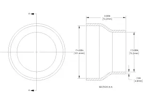 Afe - Advance Flow Engineering - 59-00209 | aFe Power Universal Products Coupler Kit, (4 x 3-1/2) Inch ID x 3 Inch L - Black - Image 2