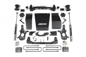 BDS903H | BDS Suspension 4.5 Inch Lift Kit For Chevrolet Silverado / GMC Sierra 1500 4WD | Aluminum / Stamped Steel Factory Control Arm | Rear Lift 3 Inch Block Kit | NX2 Nitro Series Shocks
