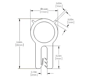 Afe - Advance Flow Engineering - 59-10095 | aFe Power Magnum FORCE Replacement Trim Seal, 7/16 Inch Bulb, 1/16 Inch Edge Trim Seal: 36 Inch Length - Image 3