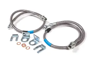 BDS101002 | BDS Suspension Front Brake Line Set For Chevrolet / GMC Truck & SUV | Stainless Steel | Fits 6 Inch Lift