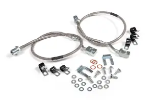 BDS101011 | BDS Suspension Front Brake Line Set For Chevrolet Silverado / GMC Sierra 2500HD / 3500HD | Stainless Steel | Fits 6 Inch Lift