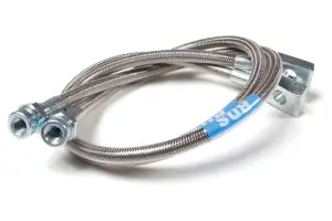 BDS104001 | BDS Suspension Front Brake Line Set For Jeep Wrangler YJ / TJ / Cherokee XJ | Stainless Steel | Fits 3-6.5 Inch Lift