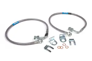 BDS104006 | BDS Suspension Rear Brake Line Set For Jeep Wrangler JK | Stainless Steel | Fits 4-6.5 Inch Lift