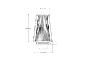 Afe - Advance Flow Engineering - 21-25507V | aFe Power Universal Clamp-On Air Filter With D2 Dura-Dry Media | 2-1/2 F x 5 B x 3-1/2 T x 7 H in - Image 6