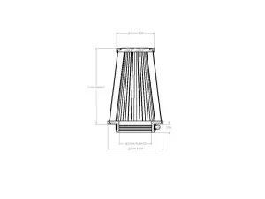 Afe - Advance Flow Engineering - 21-30507V | aFe Power Universal Clamp-On Air Filter With D2 Dura-Dry Media | 3 IN F x 5 IN B x 3-1/2 IN T x 7 IN H - Image 6
